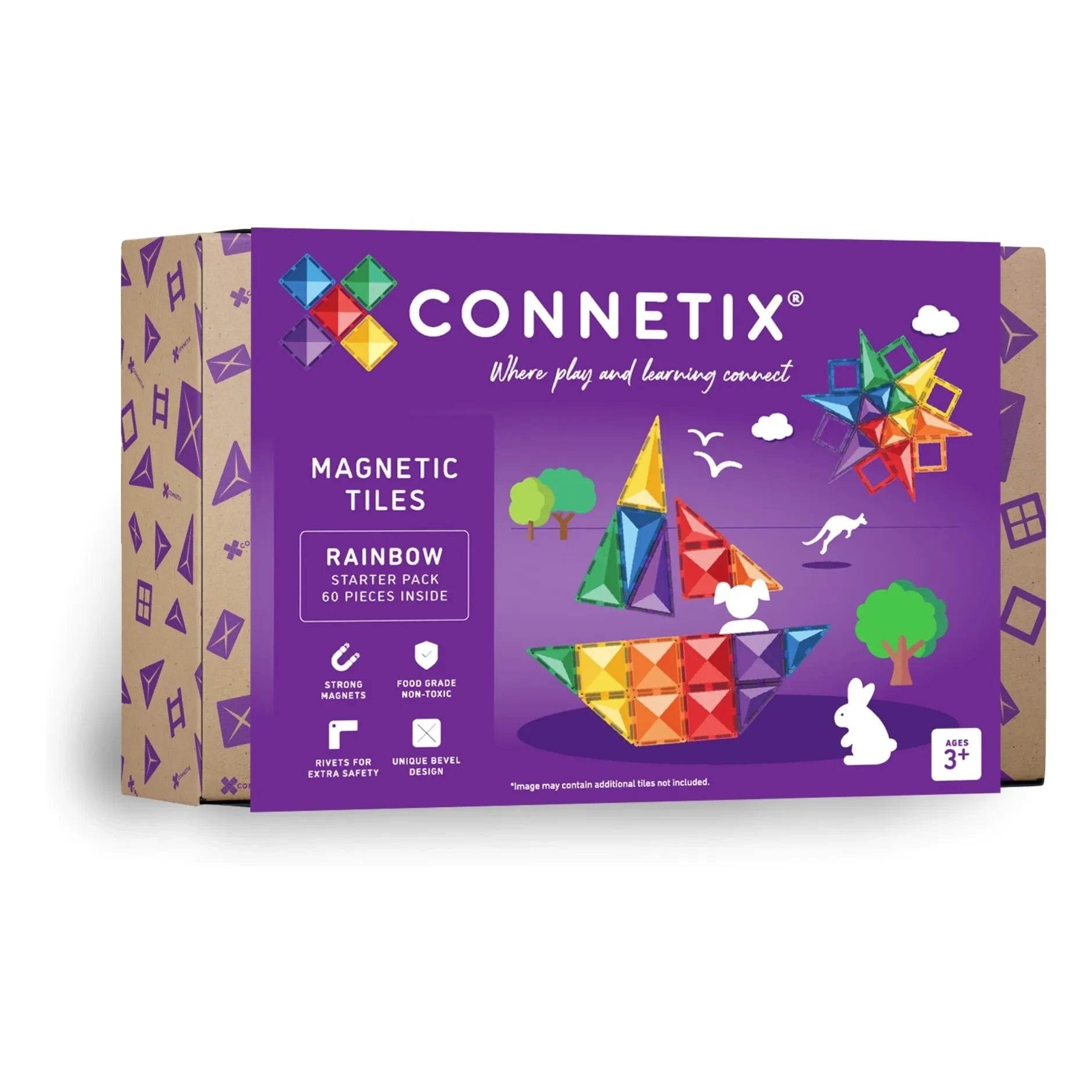 Connetix - Starter pack - 60 pieces | Rainbow
