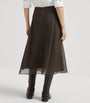Brunello Cucinelli Brown Silk Circle Skirt