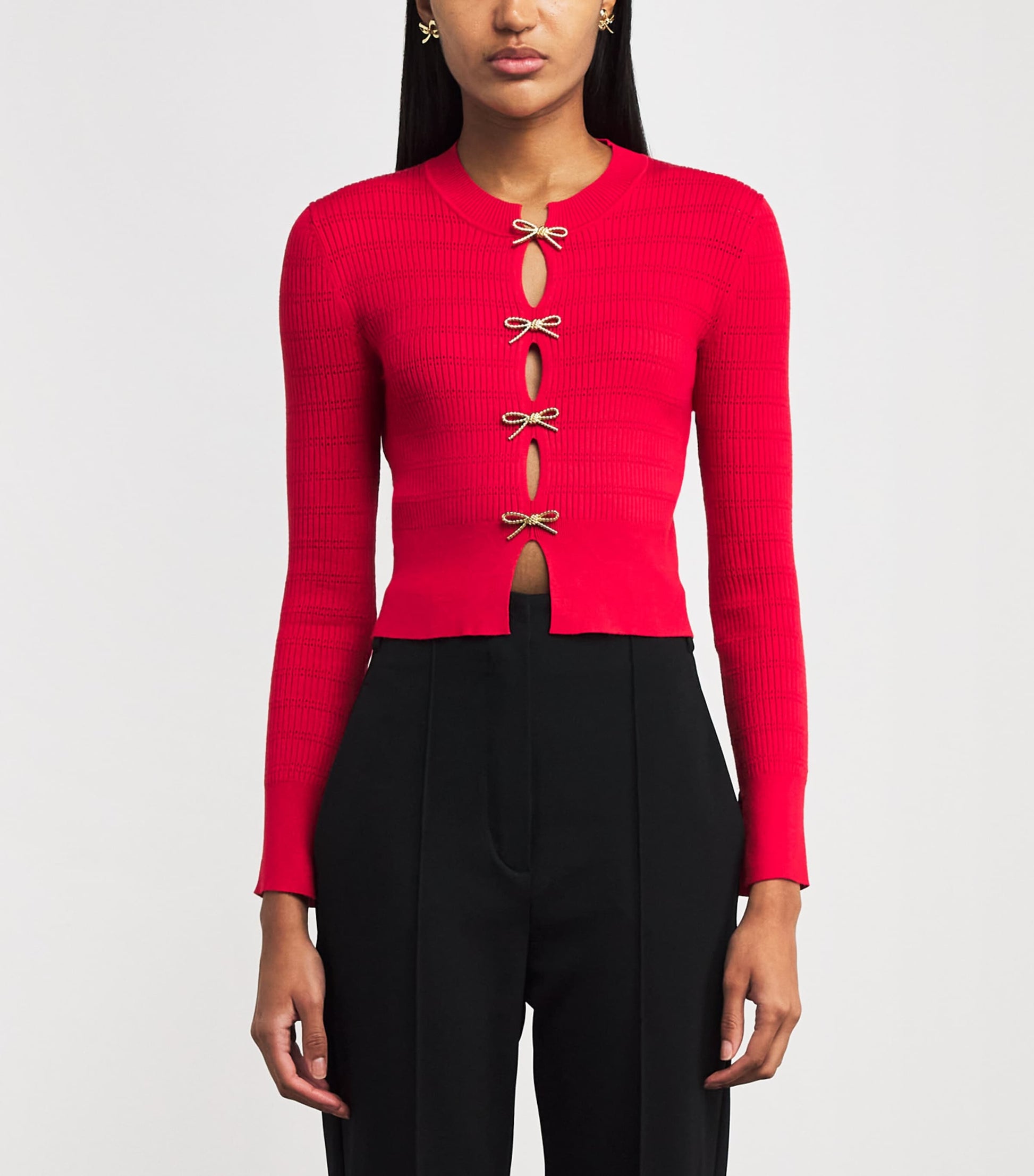 Red Embellished Sweater