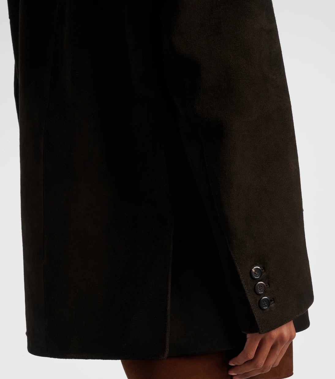 Prada - Shearling-trimmed suede jacket