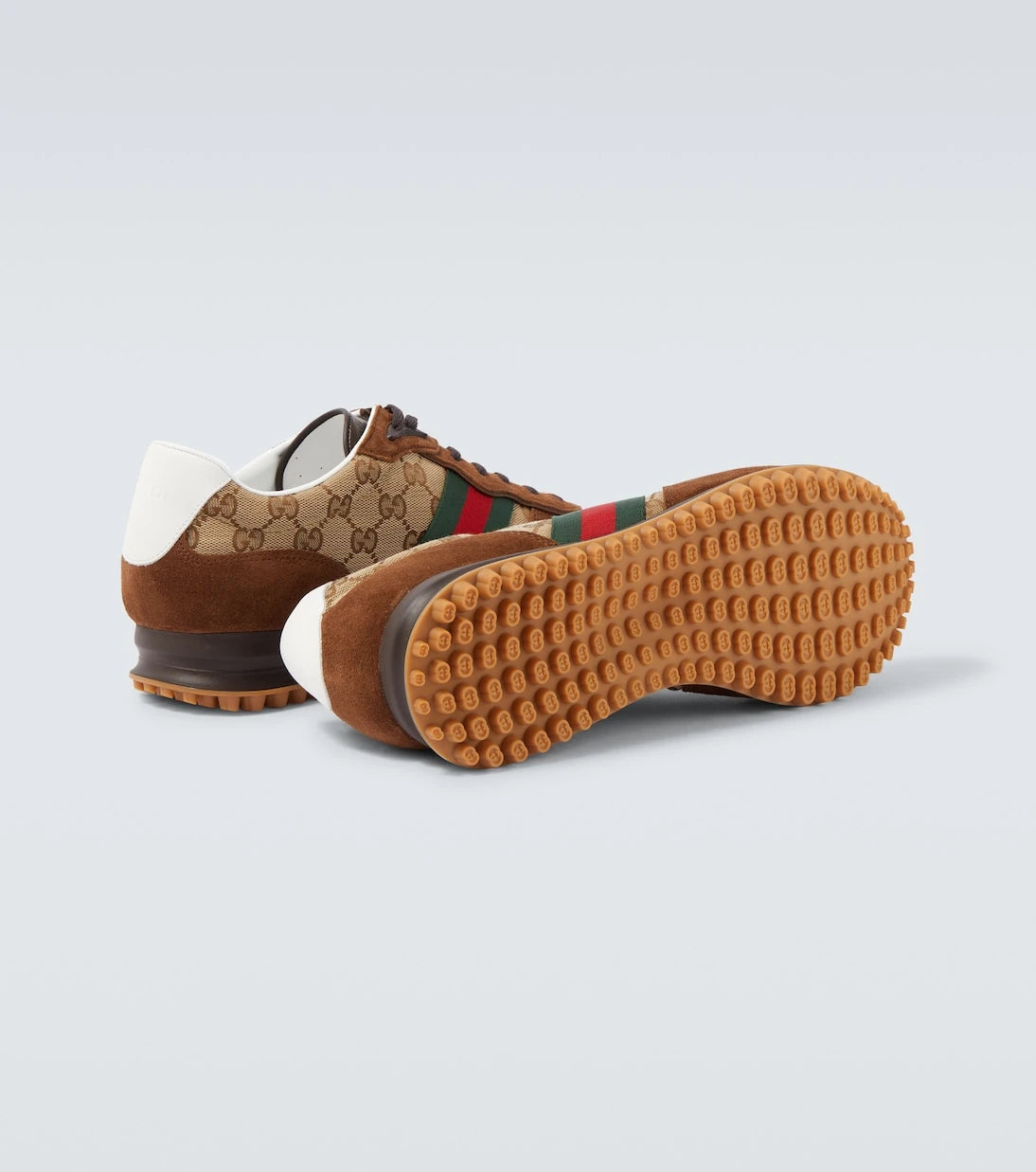 Gucci - Re-Motion GG Canvas suede-trimmed sneakers