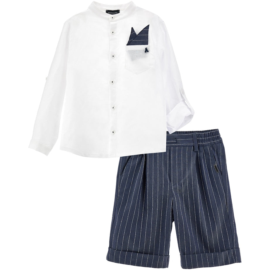 Formal Shirt and Bermuda Shorts Set (24 Months - 12 Years)
