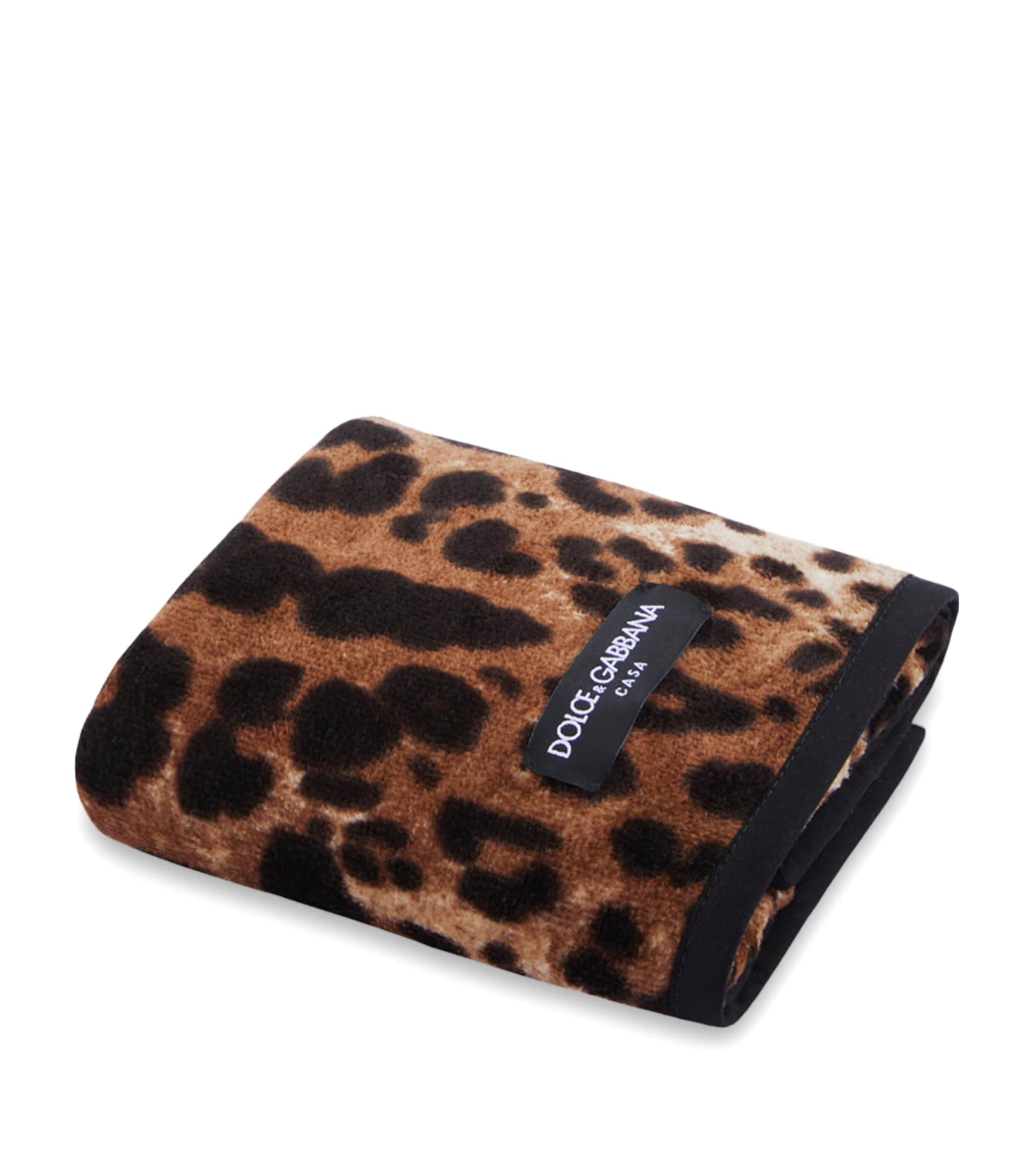 Dolce & Gabbana Casa Cotton Leopard Print Guest Towel (40cm x 60cm)