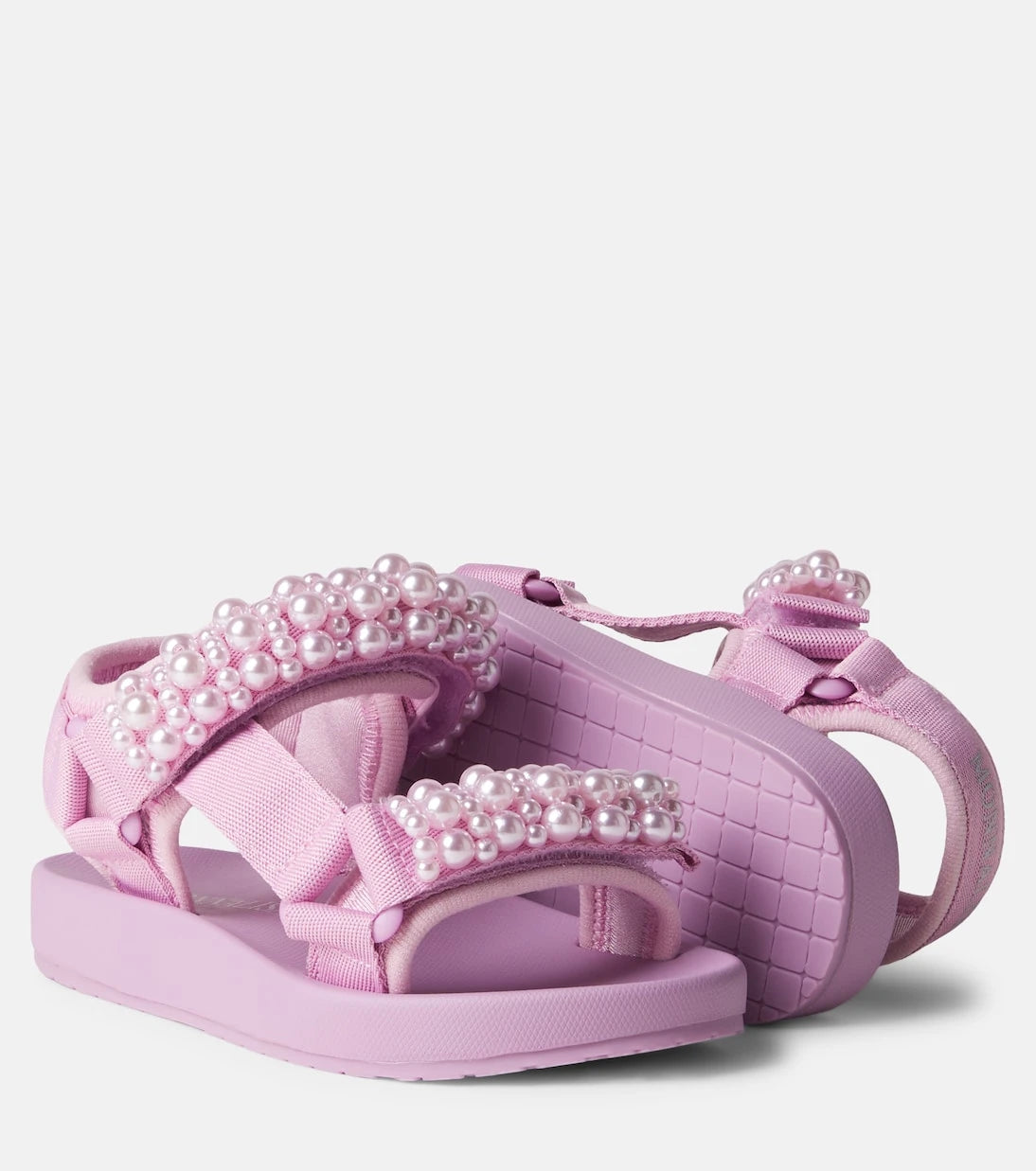Monnalisa - Faux pearl-embellished sandals