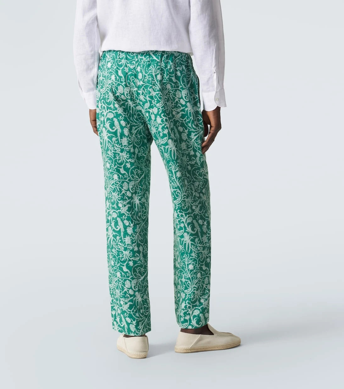 Kiton - بنطلون كتان مطبوع