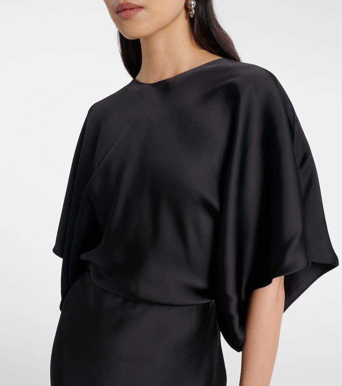 Norma Kamali - Obie draped satin gown