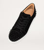 Christian Louboutin Black Vieira 2 Spikes Suede Low-Top Sneakers