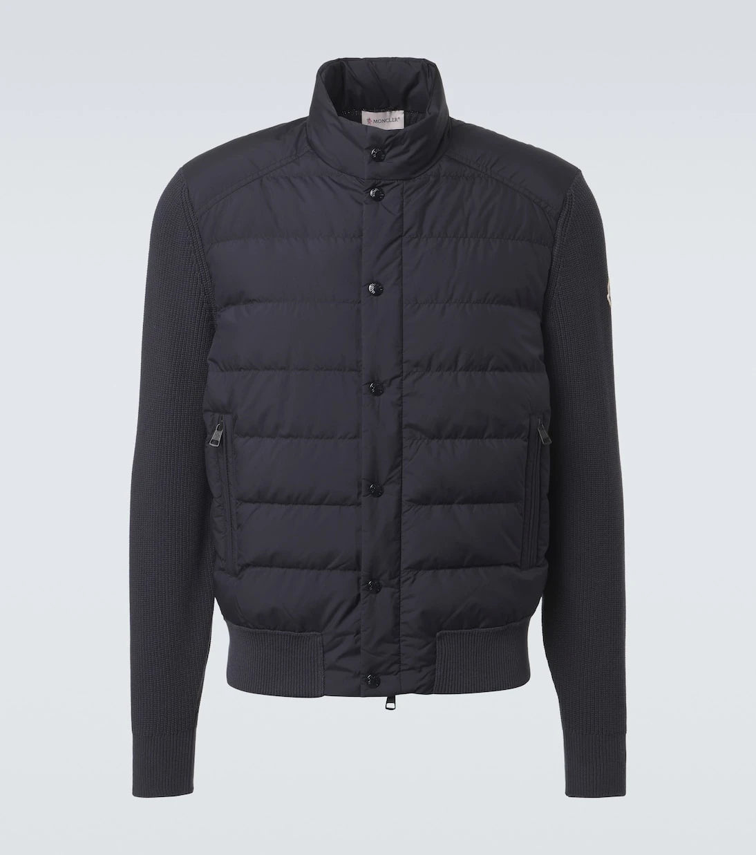 Moncler - Down-paneled cotton-blend cardigan