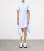 McQueen Blue Asymmetric Shirt Midi Dress