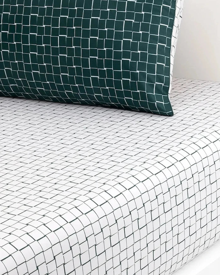 Lacoste L BLOCK Vert 90 x 200 cm Pamuklu Lastikli Çarşaf