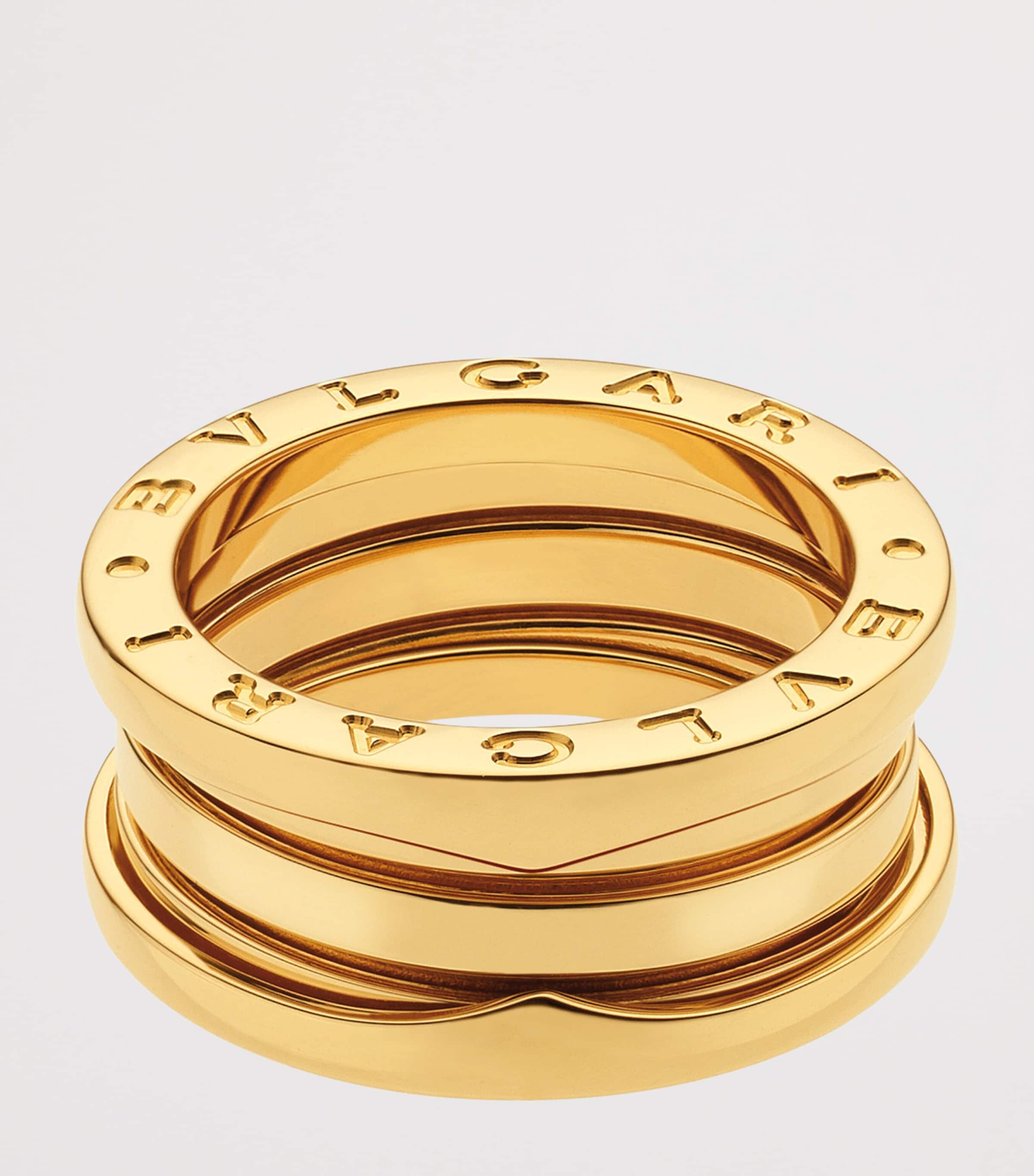 Yellow Gold B.zero1 Three-Band Ring