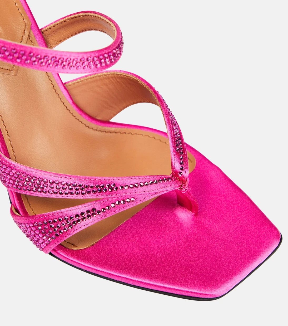 D'Accori - Raya crystal-embellished satin sandals