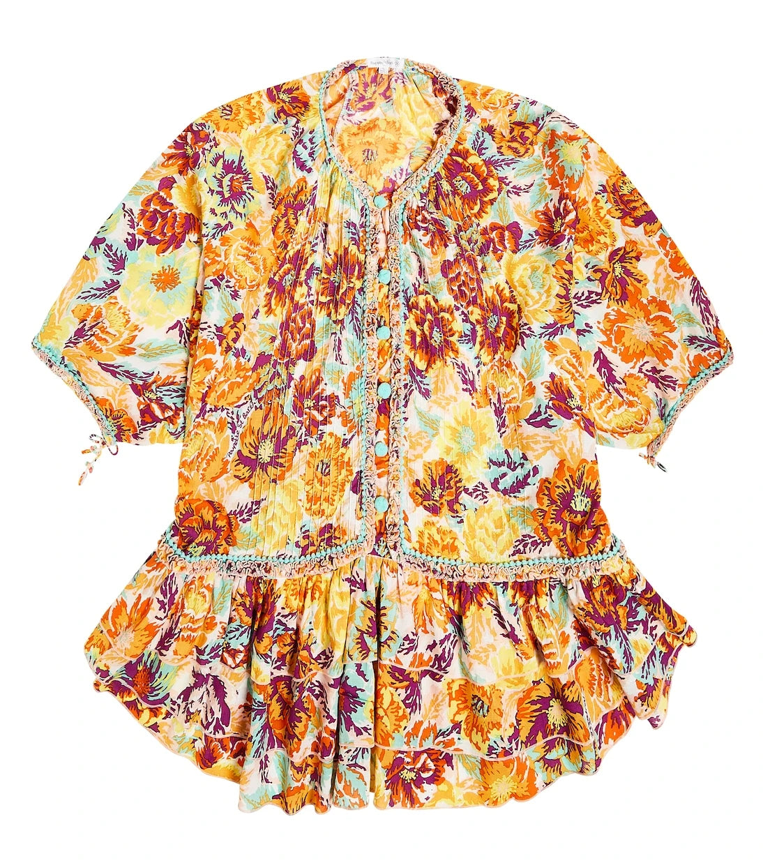 Poupette St Barth Kids - Bobo floral poncho