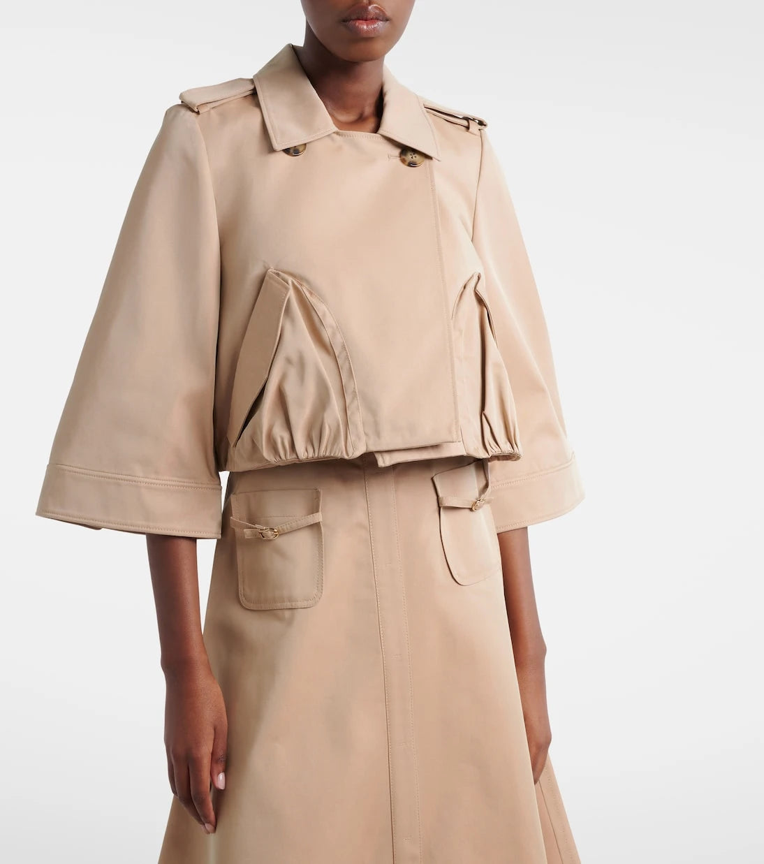 Dorothee Schumacher - Luxury Layer cropped cotton-blend jacket