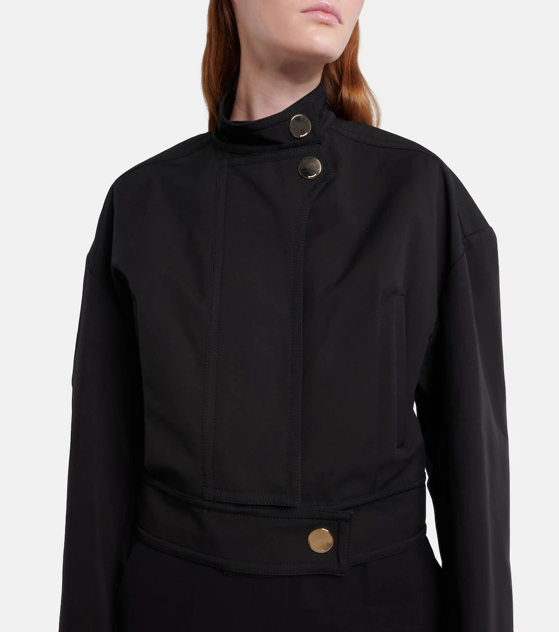 Sportmax - جاكيت بومبر ريفيرا من القطن بقصة كبيرة