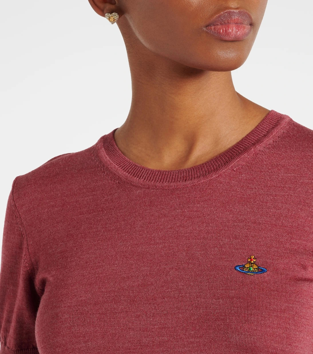 Vivienne Westwood - Bea logo wool and silk top