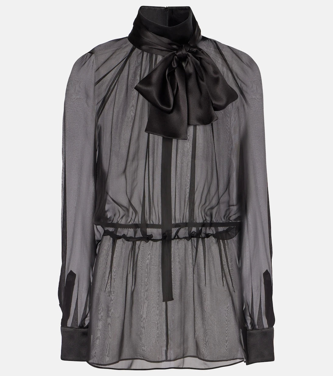 Dolce&Gabbana - Bow-detail silk chiffon blouse