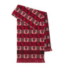 Red Wool Fair Isle Chess Scarf