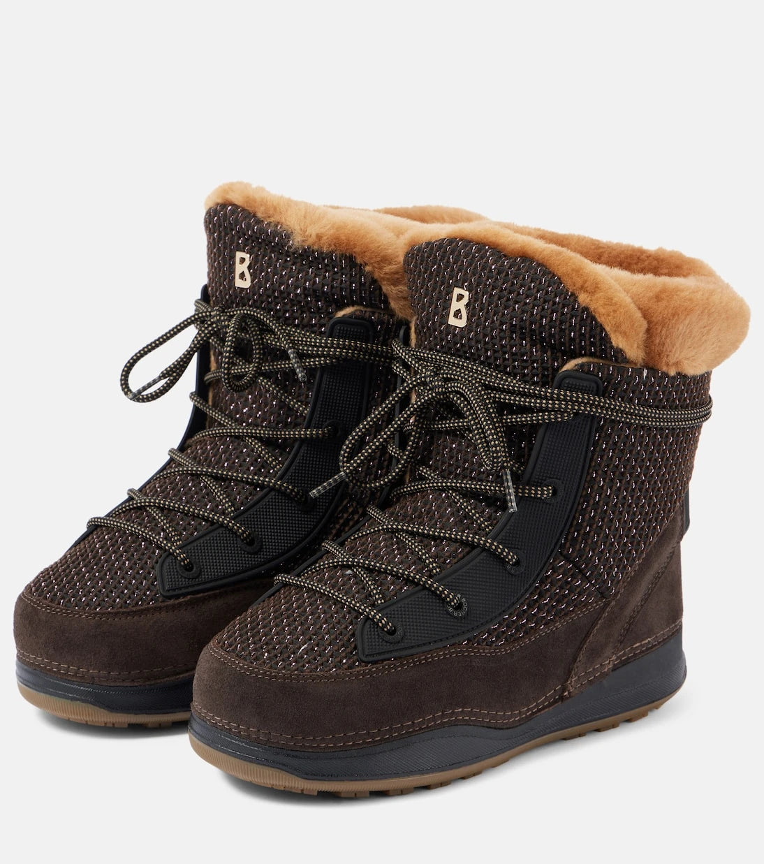 Bogner - Verbier shearling-trimmed suede ankle boots