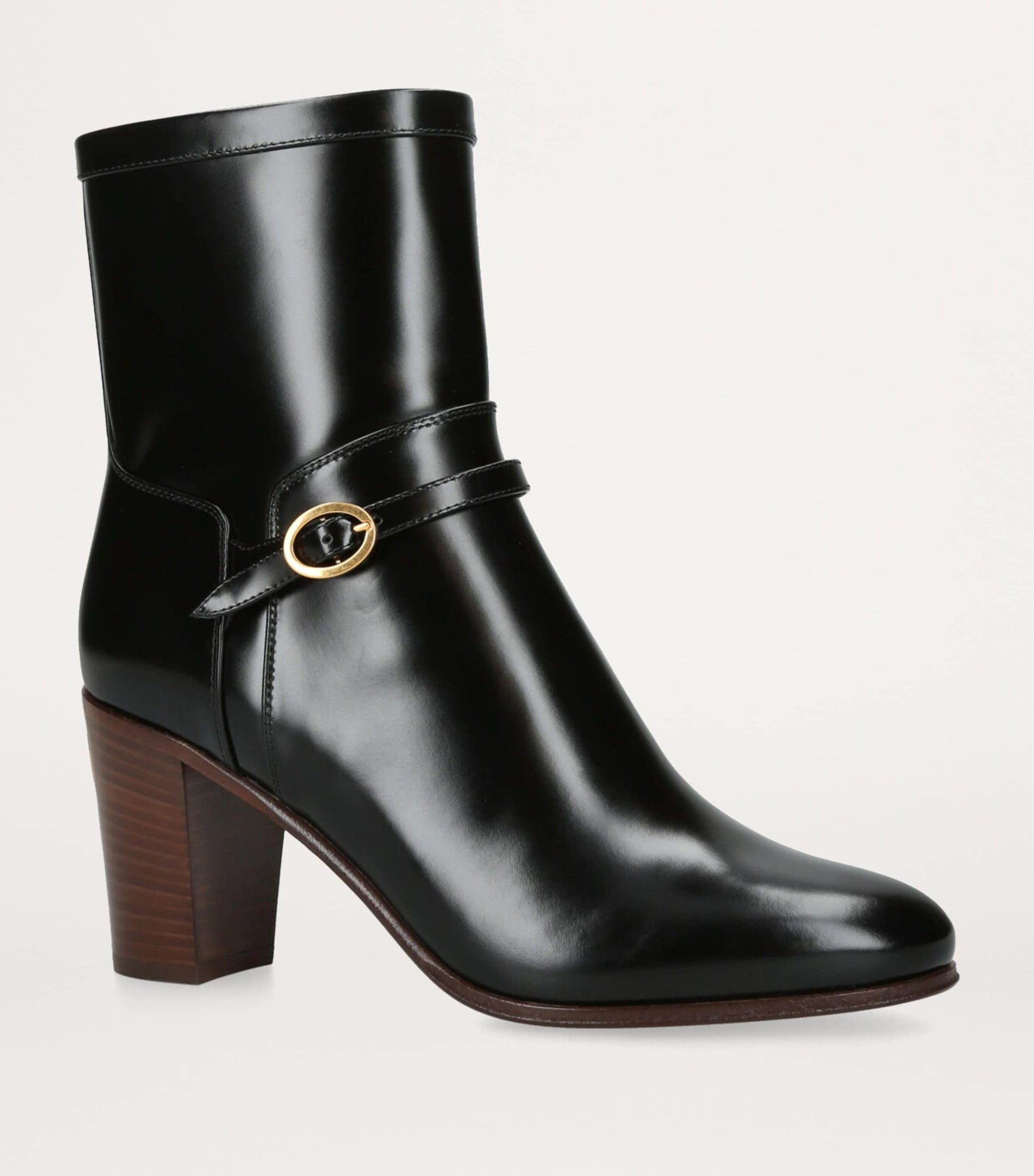 Valentino Garavani Black Leather Pattie Ankle Boots 75