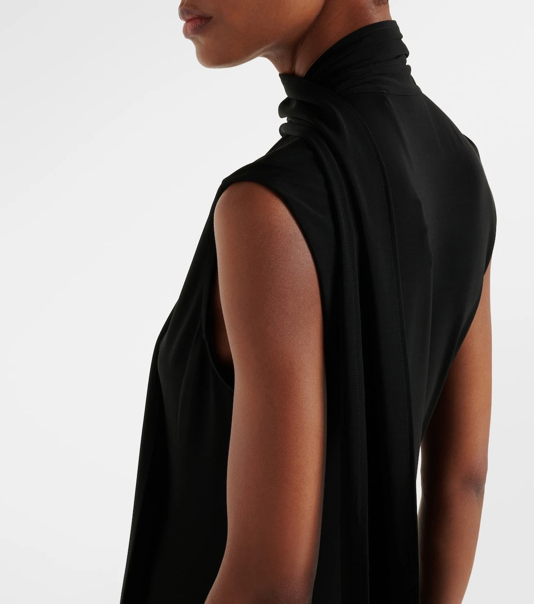 Plan C - Scarf-detail jersey maxi dress