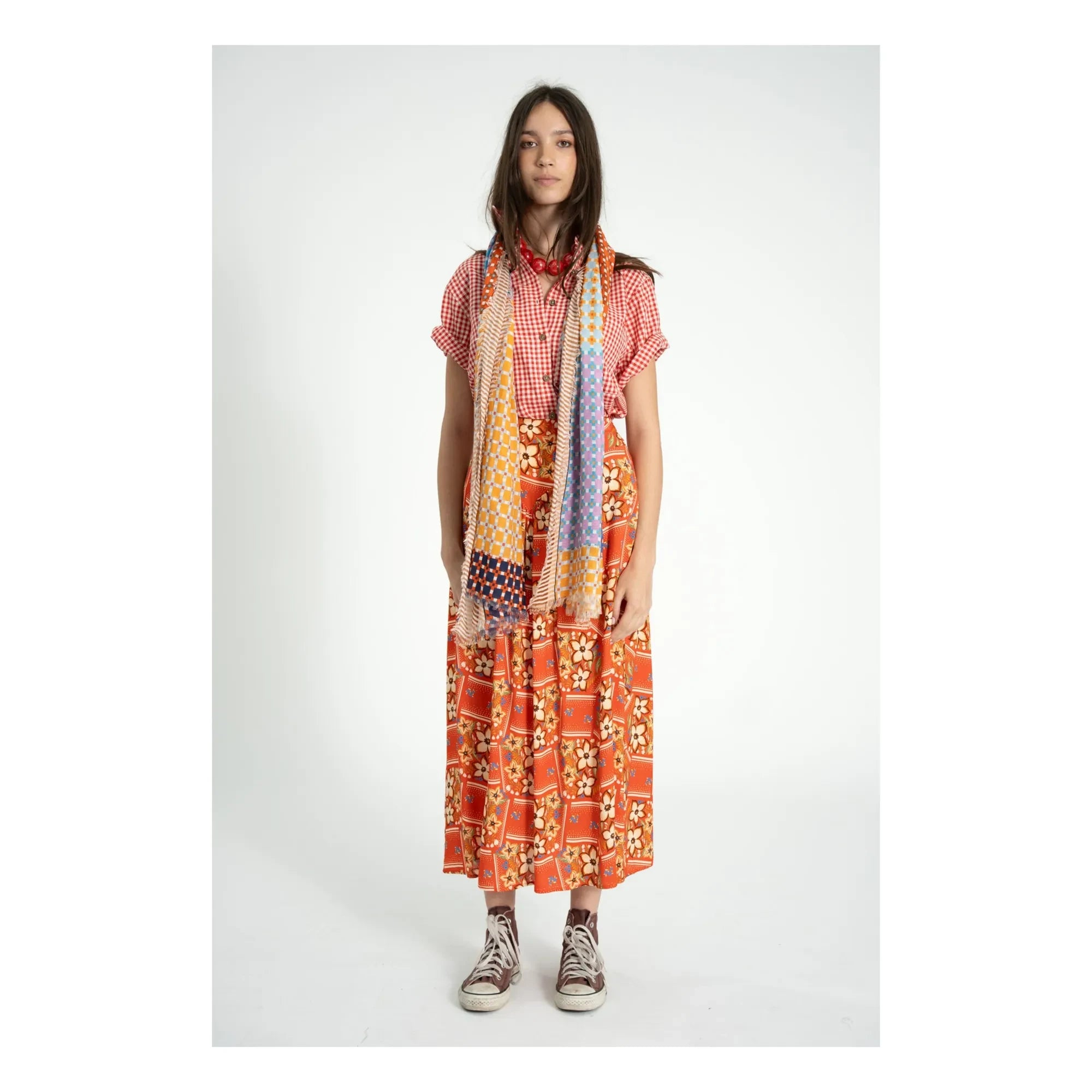 Sisters Department - Floral skirt | Red