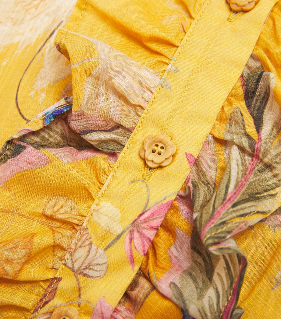 Zimmermann Kids Cotton Rhiannon Frill Playsuit (2-12 Years)