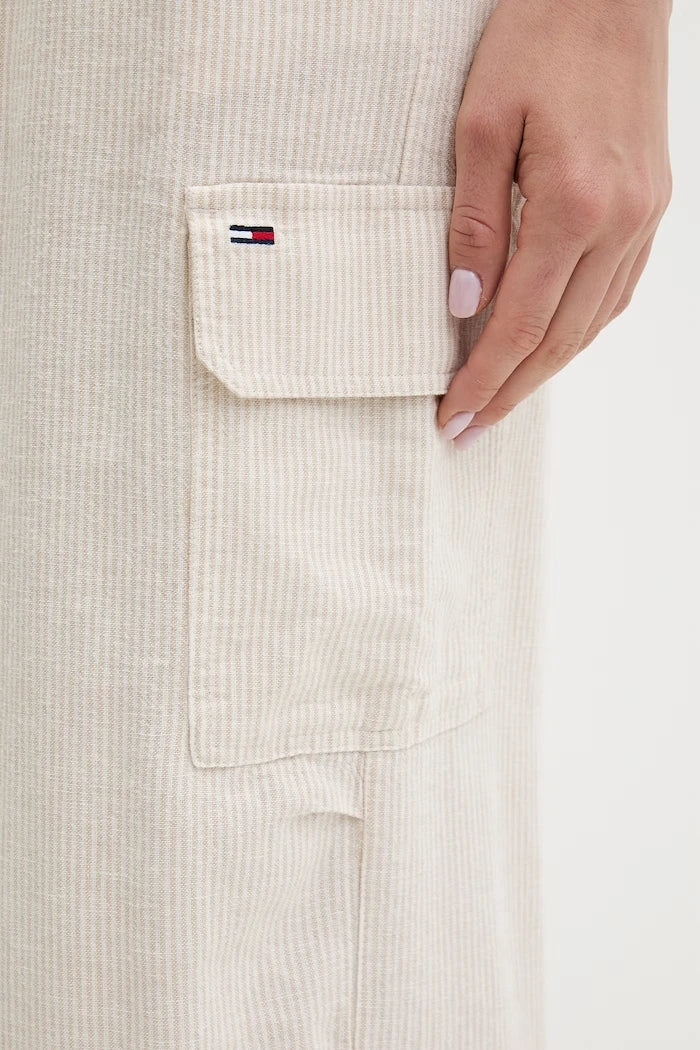 Tommy Jeans панталон дамски с лен
