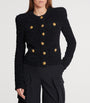 Balmain Black Tweed Button-Up Jacket