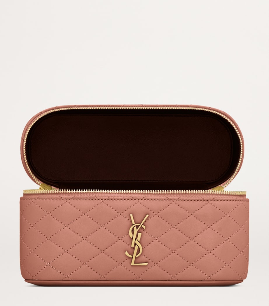 Saint Laurent Pink Lambskin Gaby Vanity Bag