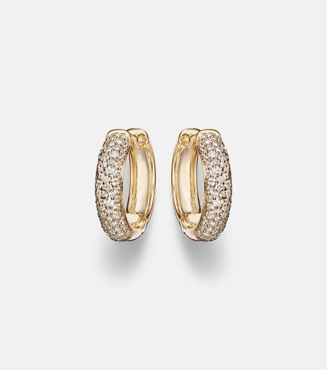 Stone and Strand - Keepsake 14kt gold huggie earrings with diamonds