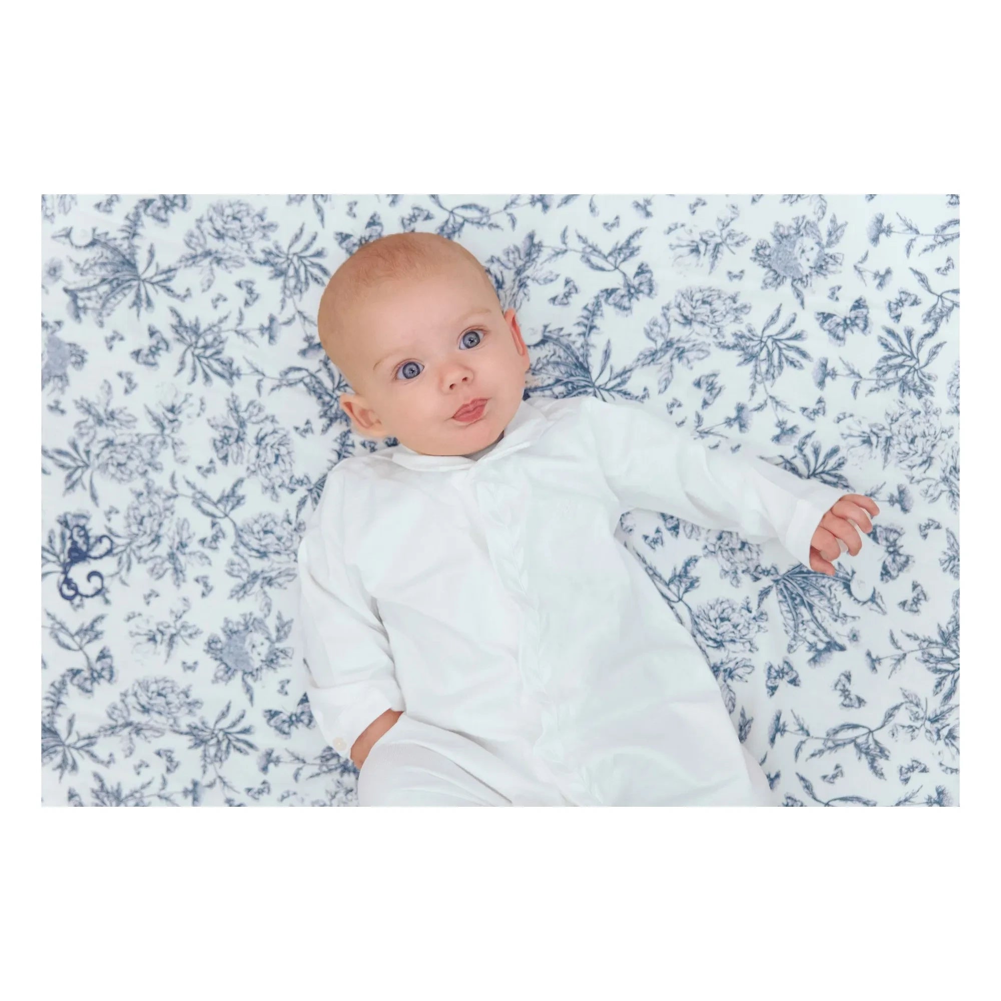 Tartine et Chocolat - Toile de Jouy blanket | Navy blue