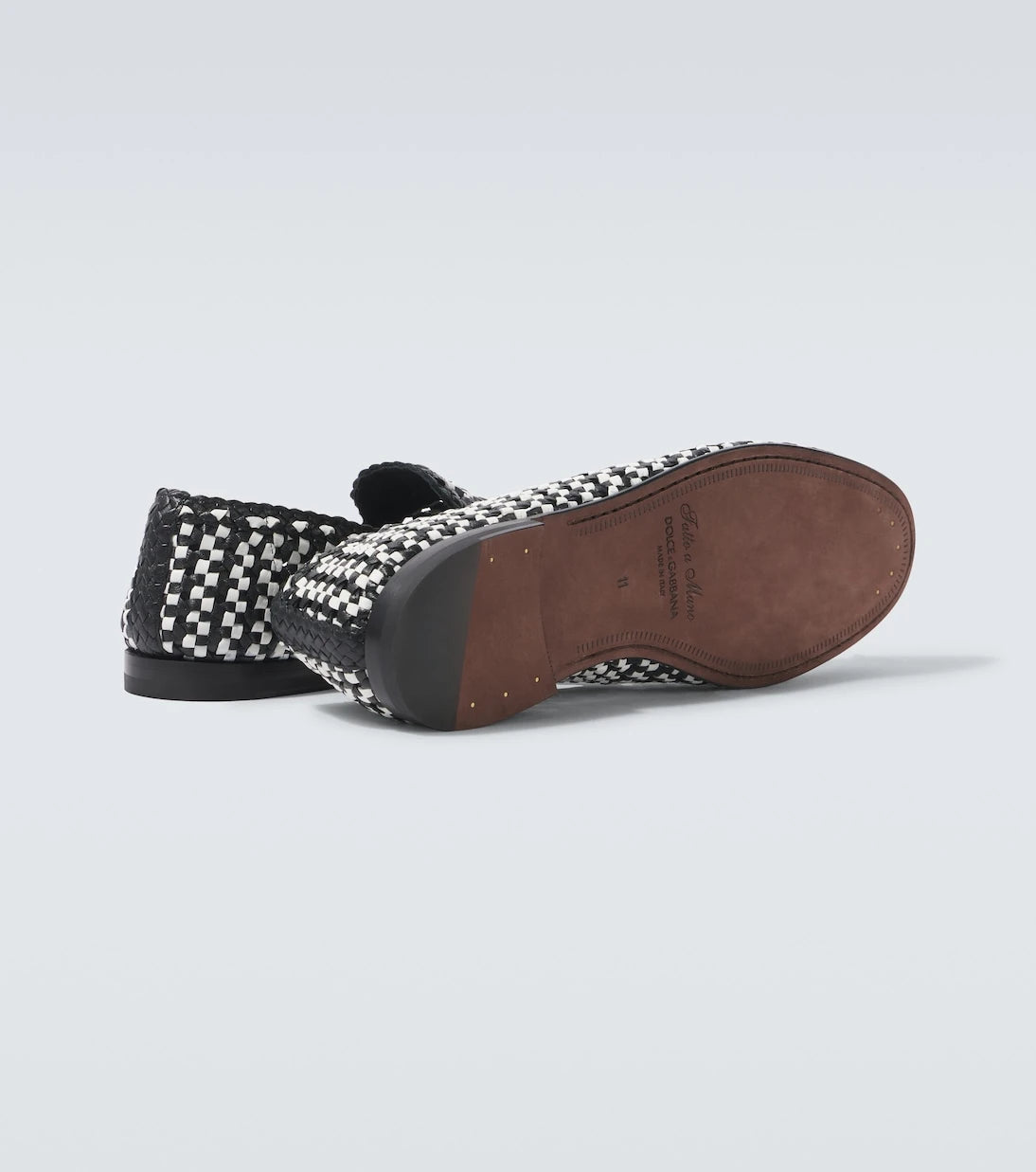 Dolce&Gabbana - Woven leather slip-on shoes