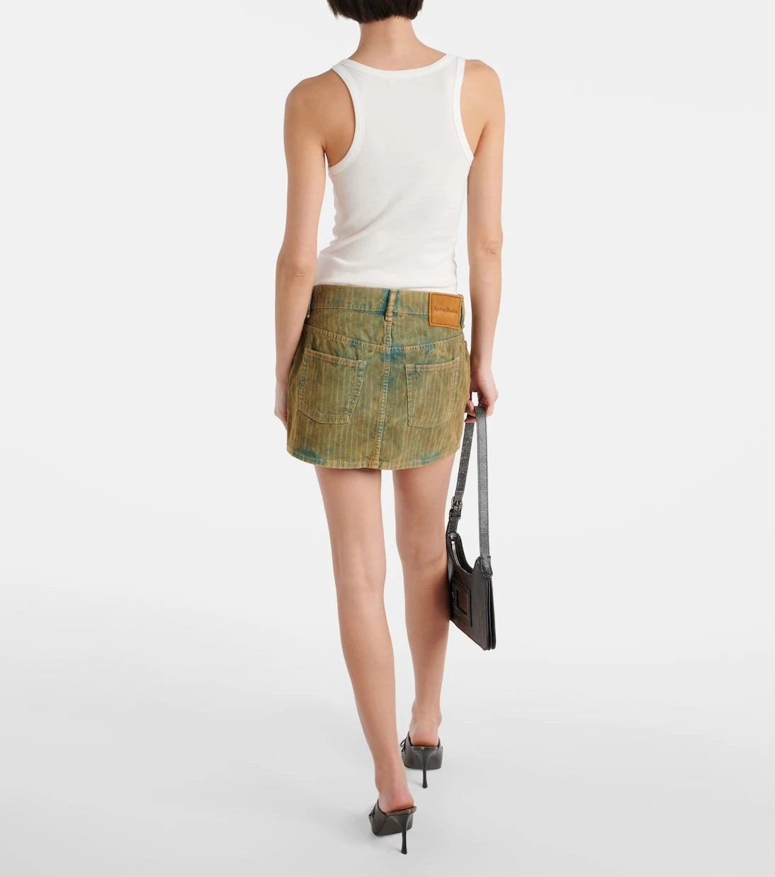 Acne Studios - Faded denim corduroy miniskirt