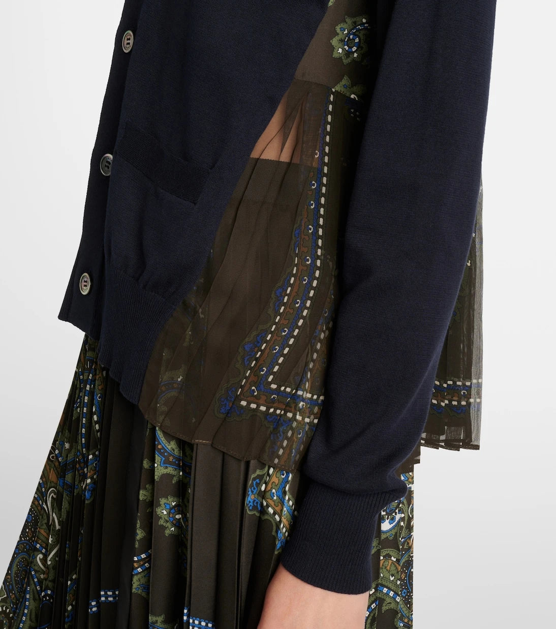 Sacai - Paneled cardigan