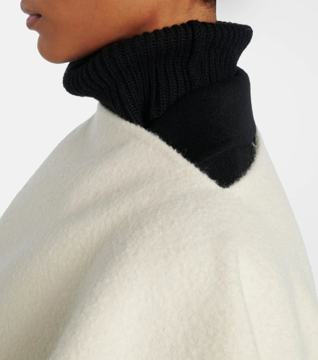 Toteme - Fringed wool-blend poncho