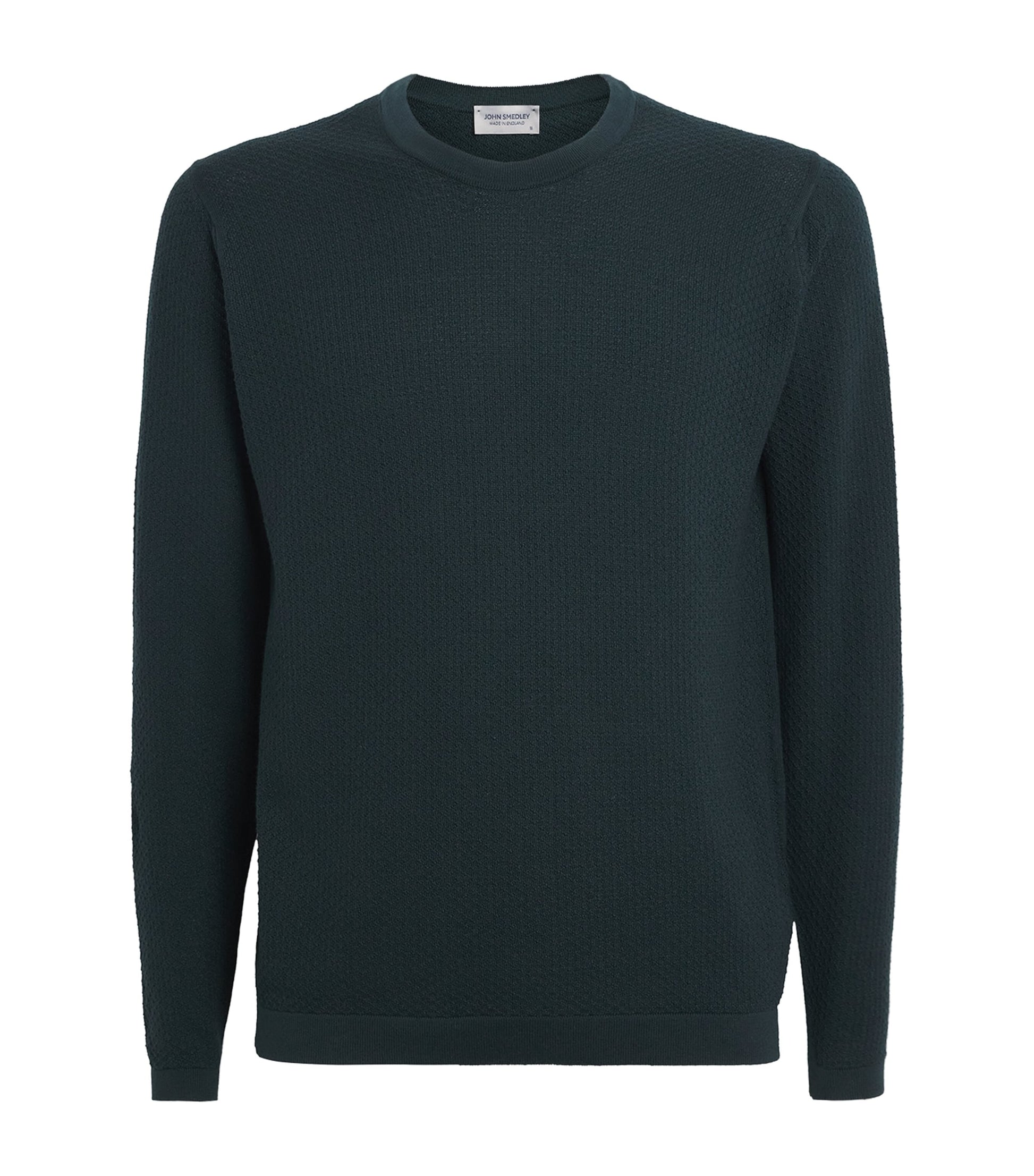 John Smedley Green Merino Wool Textured Sweater