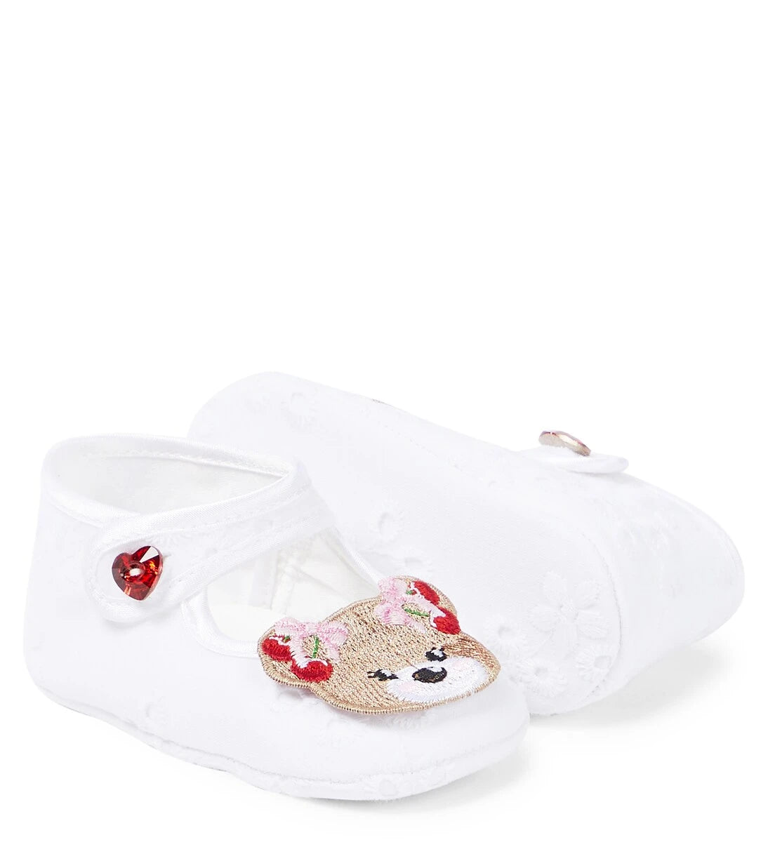 Monnalisa - Baby bear-embellished ballet flats