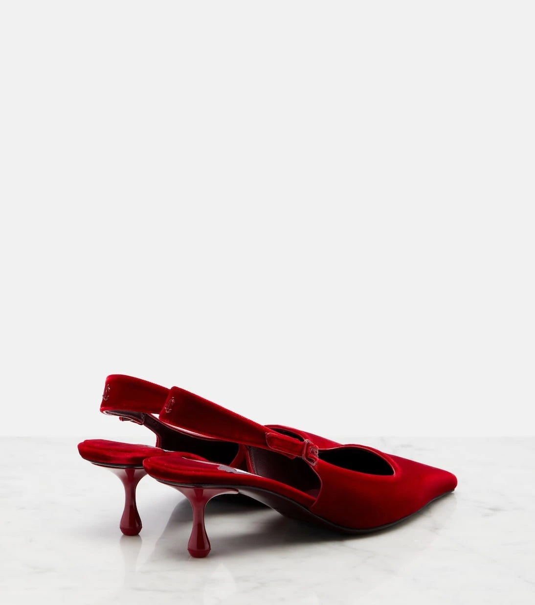 Jimmy Choo - Amel velvet slingback pumps