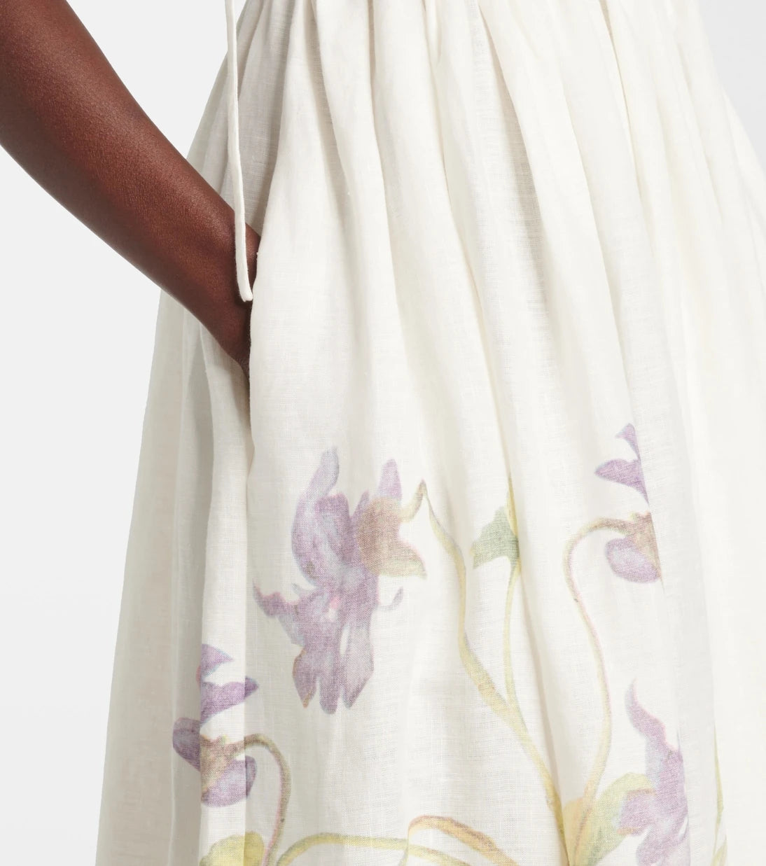 Erdem - Floral linen maxi dress