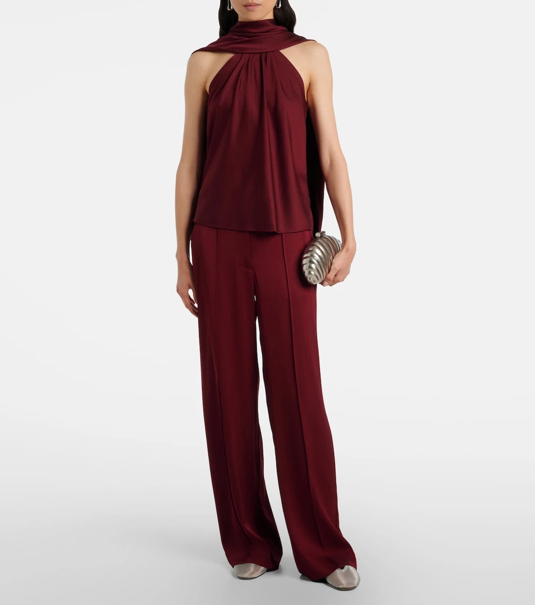 Simkhai - Scarlett caped satin top