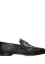 Magnanni Crocodile Leather Penny Loafers