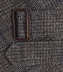 Grey Wool Tweed Prince of Wales Check Overcoat