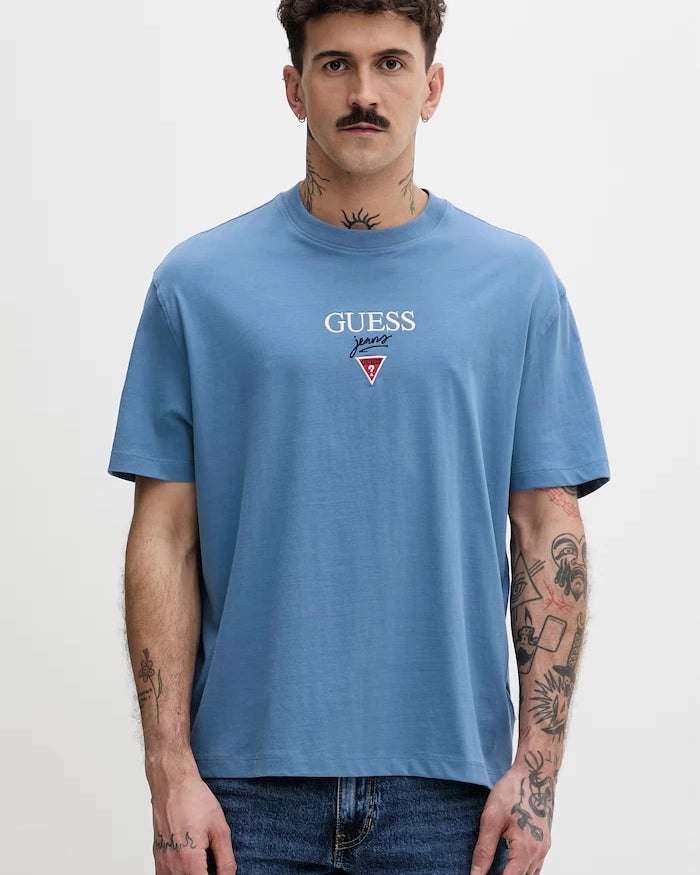 Guess Jeans Erkek Pamuklu Oversize Tişört