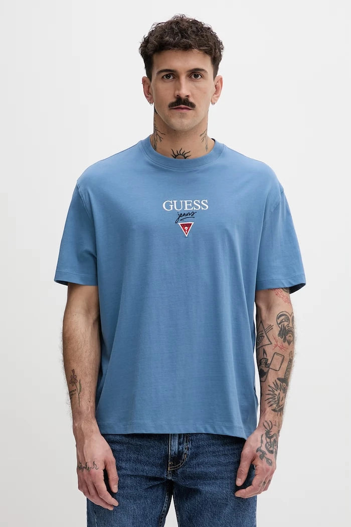 Guess Jeans Erkek Pamuklu Oversize Tişört