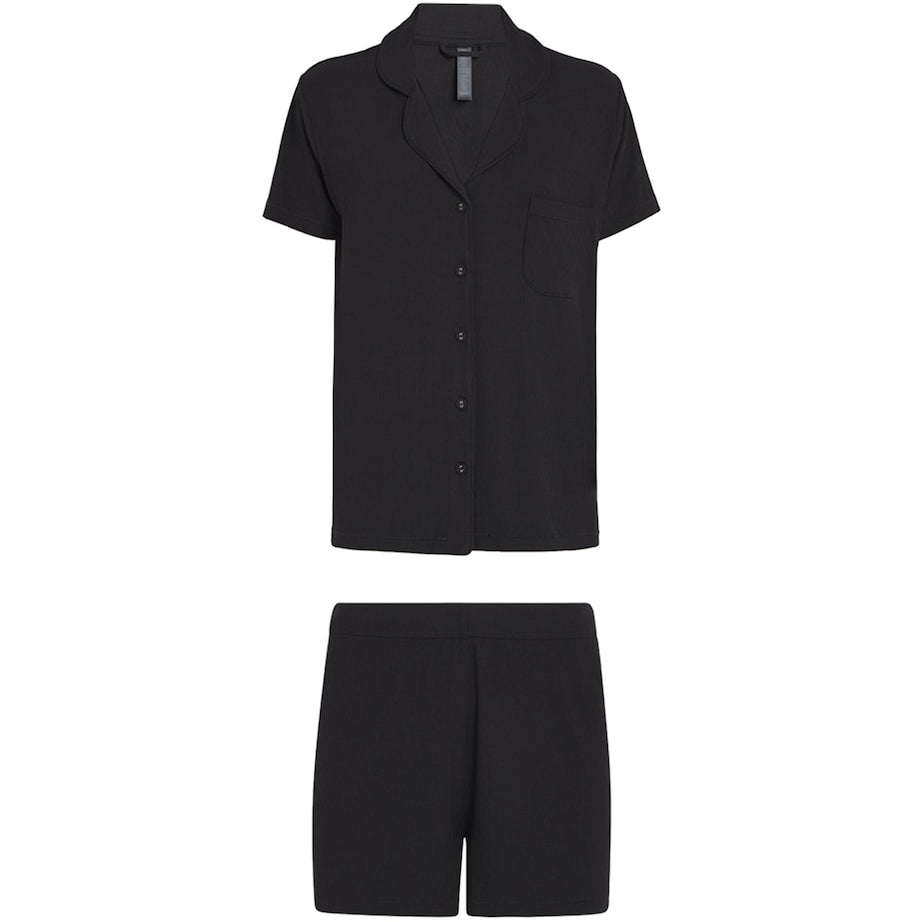 Skims Black Soft Lounge Short Pyjamas