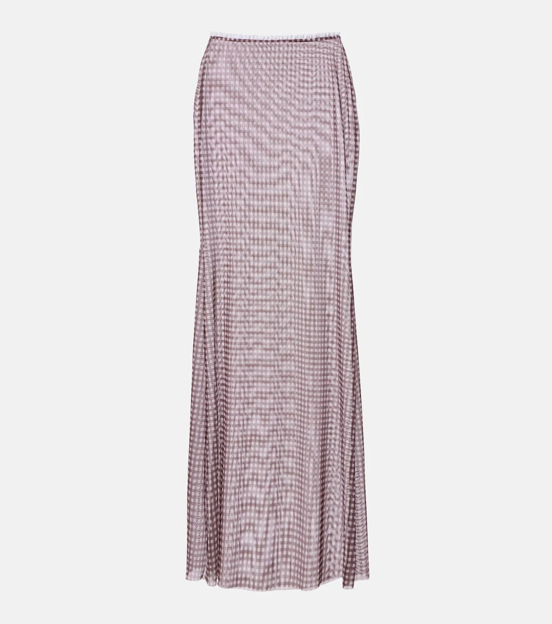 Bananhot - Solay gingham semi-sheer maxi skirt