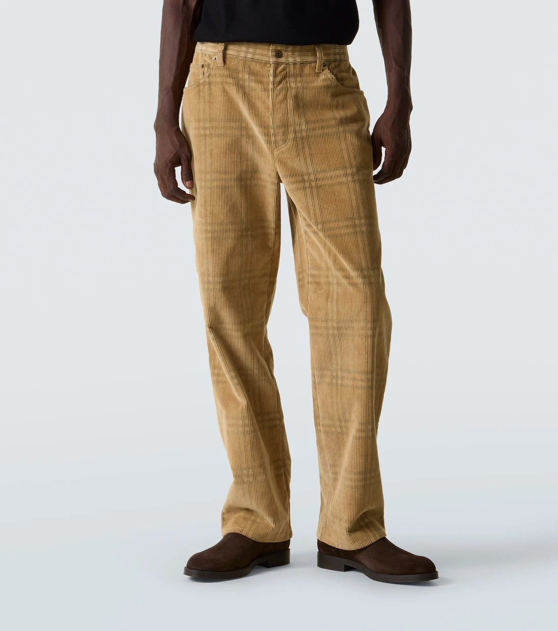Burberry - Burberry Check corduroy straight pants