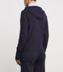 William Sharp Navy Cashmere Crystal-Embellished Hoodie