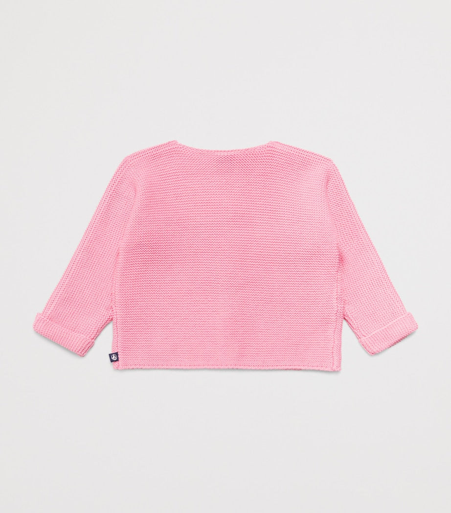 Petit Bateau Cotton Moss-Stitch Cardigan (1-18 Months)